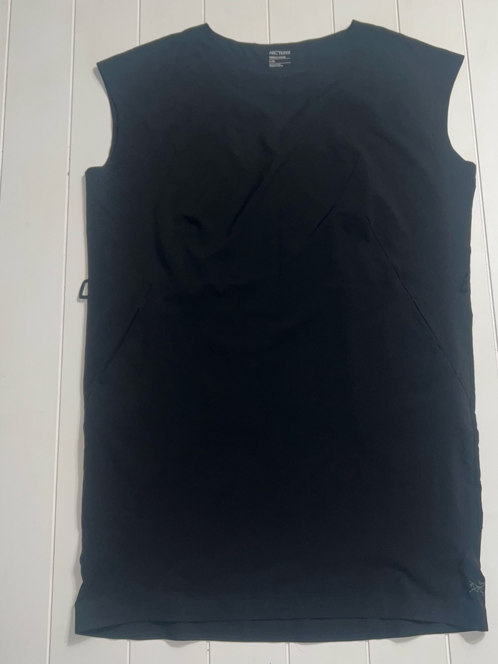 Arc'teryx Black Sleeveless Shift Contenta Dress Outdoor Adventure Gorpcore L